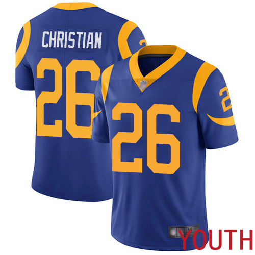 Los Angeles Rams Limited Royal Blue Youth Marqui Christian Alternate Jersey NFL Football #26 Vapor Untouchable